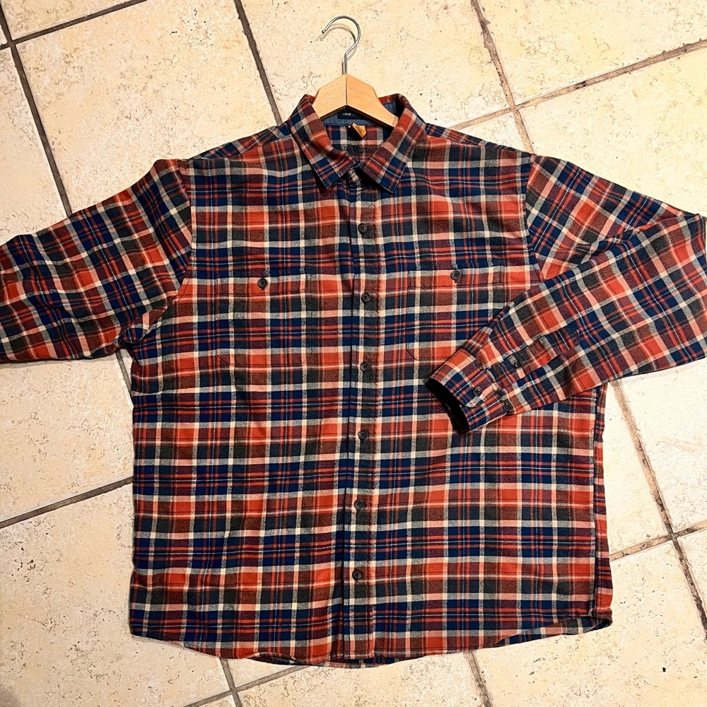 Tailor Vintage Luxe Performance Flannel long sleeve Shirt, Men XL